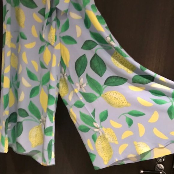 Anthropologies, Culottes Jumpsuit, strapless, lemon print, US4 - Picture 3 of 8